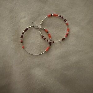 Virginia Tech Beaded Hoop Earrings
